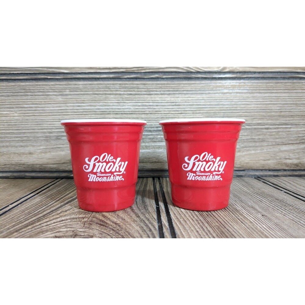 (2 -1 pair) Ole Smoky Tennessee Moonshine Shot Glass -The Red Solo Cup**